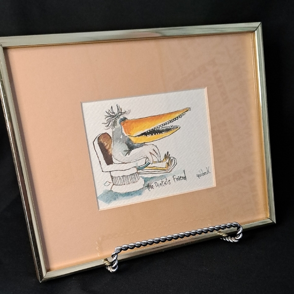 Original 1979 Don Nedobeck Watercolor and pen - The Dentist's Friend - Picture 1 of 4